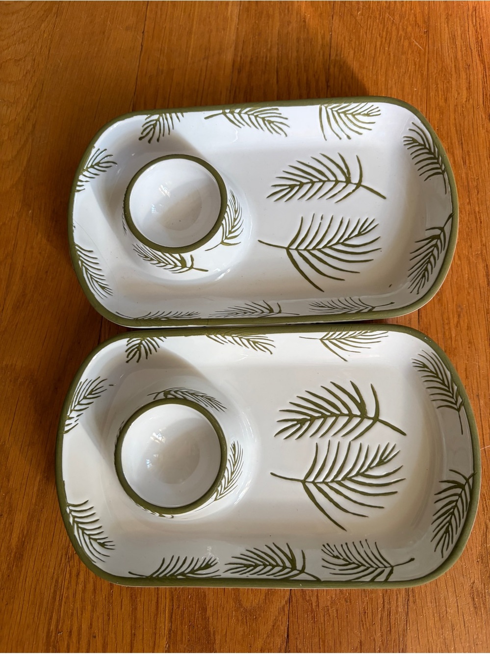 Temp-tations by Tara Breakfast Egg Cup Plates 2 piece Set ~ Palm or Pawfetti